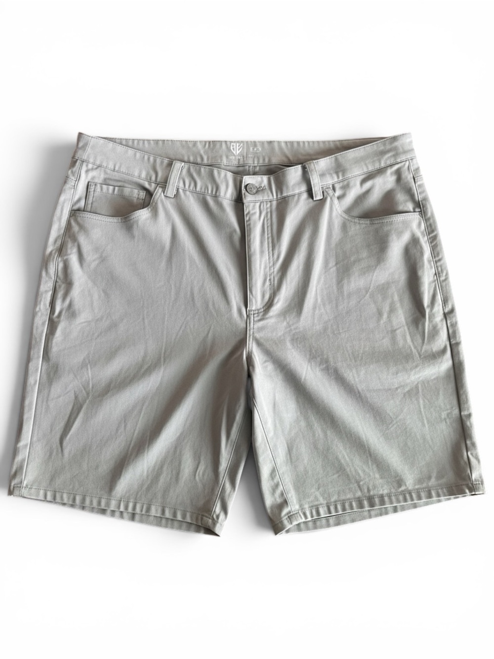 Graham Luxe Shorts Mens 40 Gray Cooper Performance Chino Stretch 8” Inseam Golf